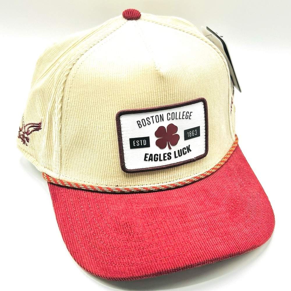 Boston College Eagles Black Clover Corduroy 2-Tone Hat Cap Snapback Adjustable